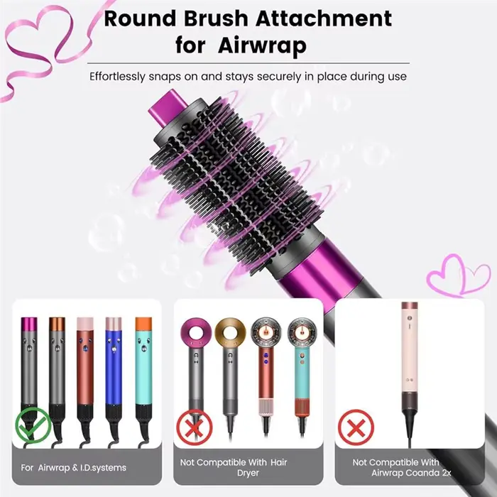 Accessoires de brosse volumisante ronde améliorés et petites brosses rondes pour les modèles Dyson A