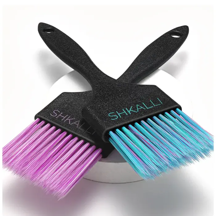 Brosse de Balayage de coiffure professionnelle-brosse à cheveux réutilisable à poils souples épais et durables pour Salon et maison + outil de teinture capillaire
