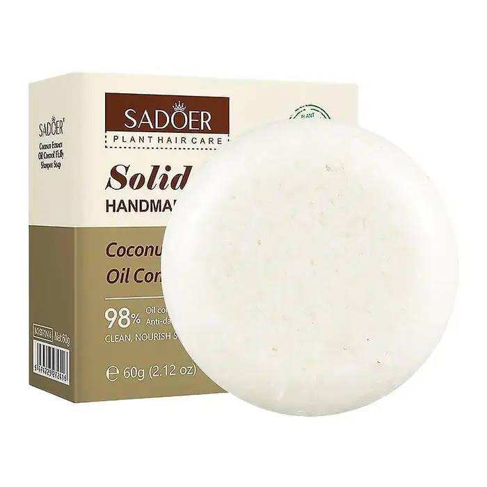 Barre de shampoing solide biologique à base de plantes, soin capillaire, savon anti-pelliculaire, contrôle du sébum, nourrissant, shampoing naturel fait main, 60g