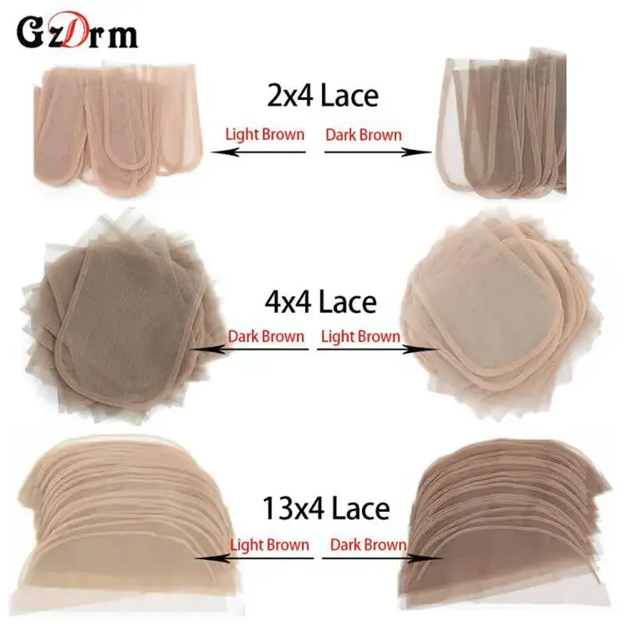 Filet de dentelle transparent pour perruques exécutives, base de fermeture en dentelle suisse, acces