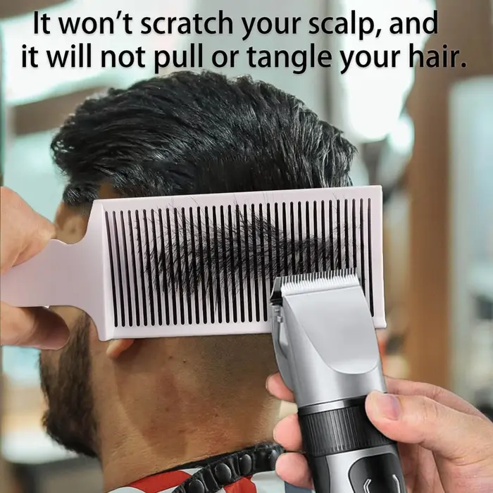 Kit de peignes à cheveux pour barbier, 1/2/3 pièces, coupe de cheveux à dessus plat, peigne décoloré