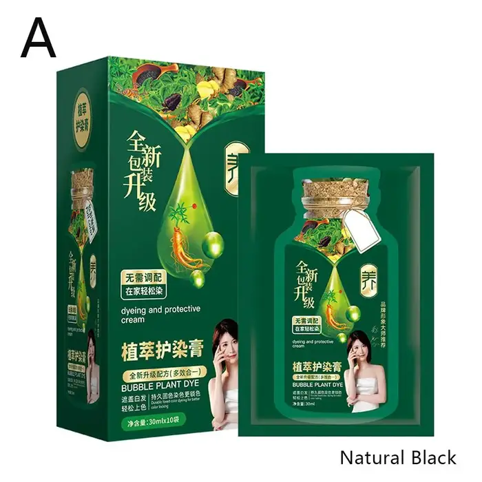 Shampoing de teinture capillaire à base de plantes naturelles
