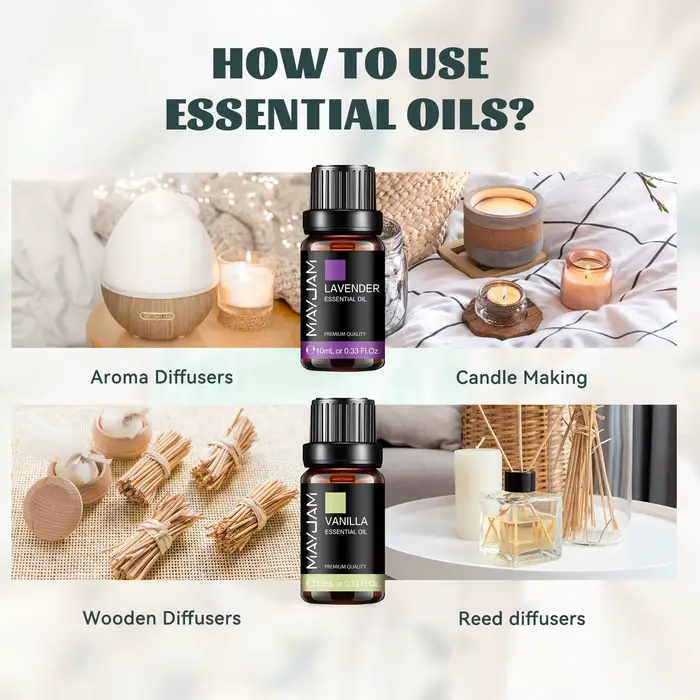 Coffret cadeau d'huiles essentielles végétales naturelles pures