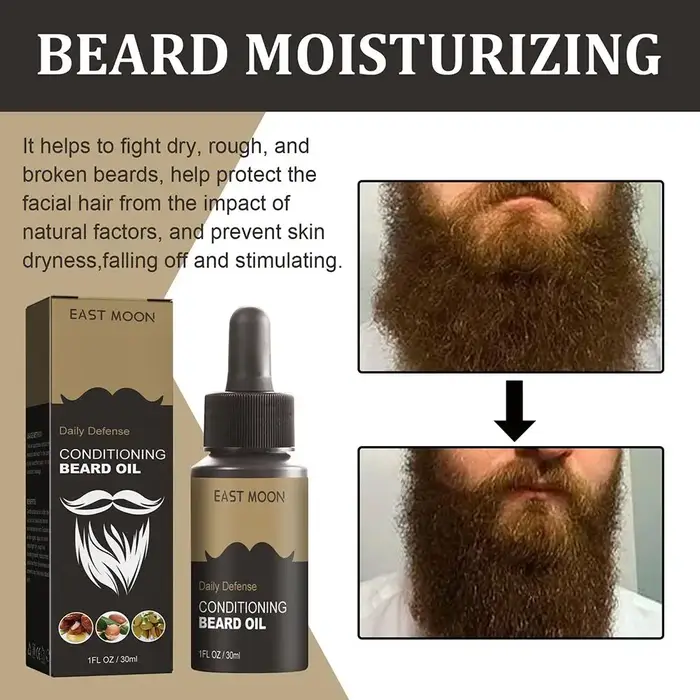 Huile de soin naturelle nourrissante pour la barbe pour homme