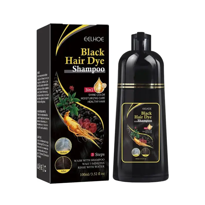  Shampoo colorant capillaire, couvrant les cheveux gris, éclaircissant, nourrissant en profondeur, 