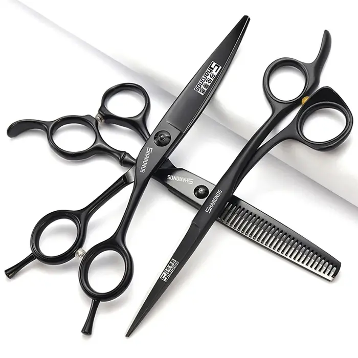 SHARONDS ciseaux professionnels de coiffure 440C barbier en acier japonais tondeuses spécialisées co