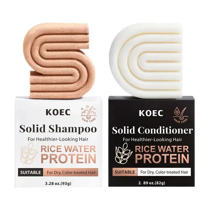 Savon Solide Shampooing et Après-Shampooing au Riz Naturel Bio – Renforce les Racines des Cheveux, T