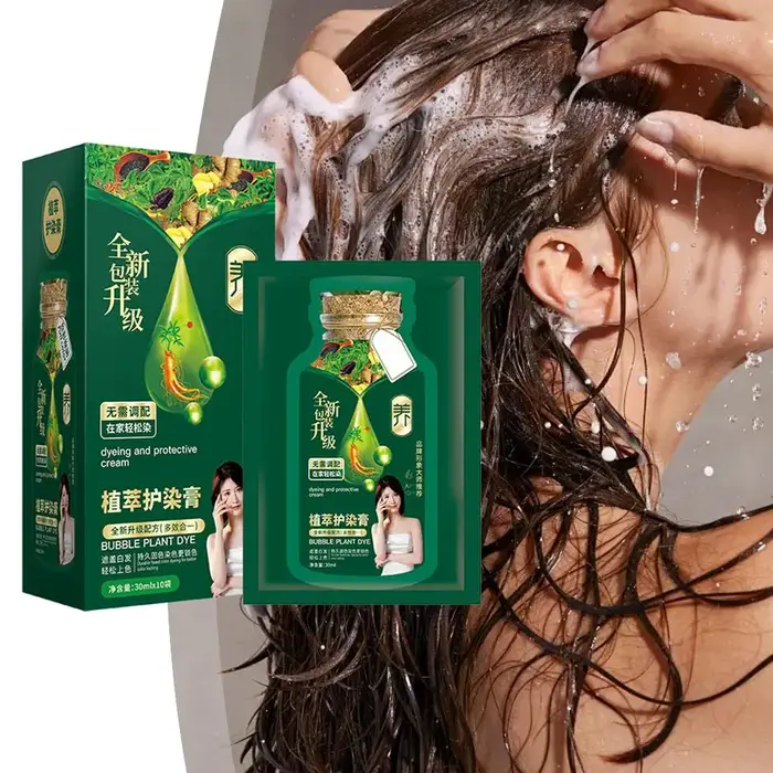 Shampoing de teinture capillaire à base de plantes naturelles
