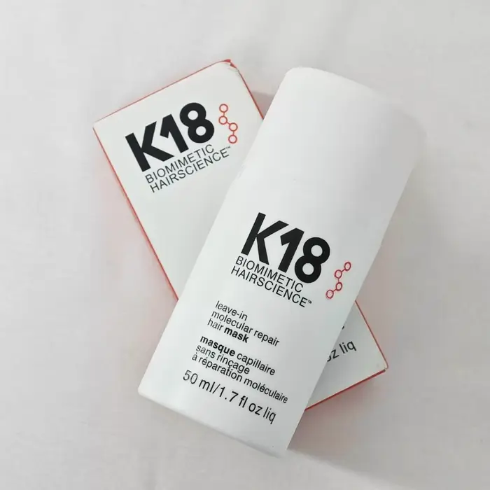 Masque capillaire réparateur moléculaire K18 sans rinçage 50 ml – Traitement profond à la kératine pour des cheveux doux