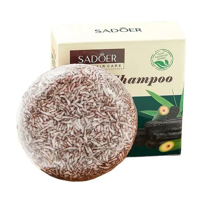 Shampooing Solide au Charbon de Bambou, Extrait Végétal Naturel, Nettoyage en Profondeur, Anti-Pelli