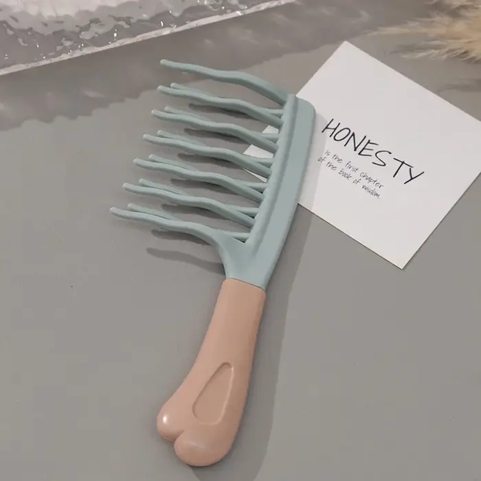Peignes à cheveux à double dents larges, idéaux pour les boucles longues et les Styles volumineux, g