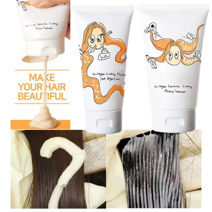 Revêtement de collagène revitalisant pour cheveux