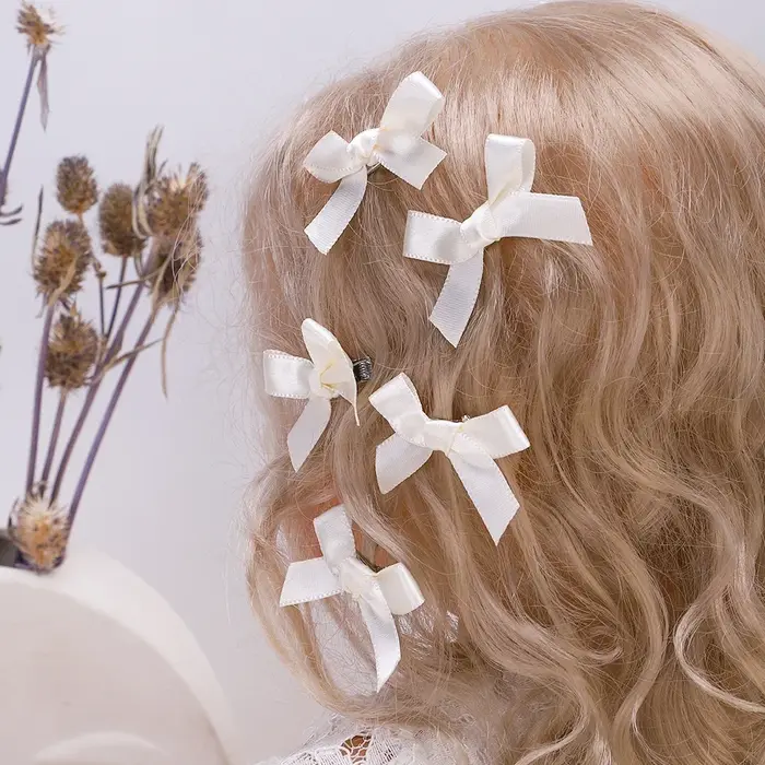Mini pinces à cheveux Y2k pour filles, 5 à 24 pièces, épingle à cheveux en métal, Barrette, ruban fa