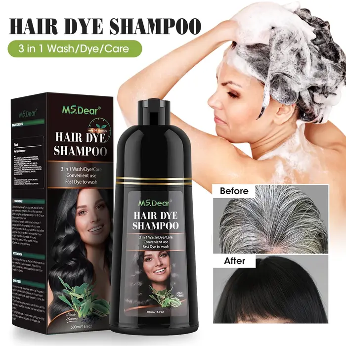 Shampoing instantané à teinture noire