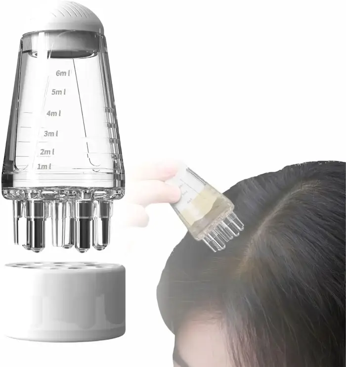 Applicateur d'huile capillaire – Peigne de massage du cuir chevelu pour soins et relaxation des cheveux