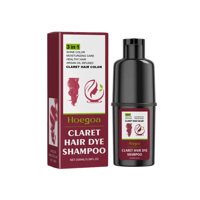 Shampooing de coloration des cheveux 3 en 1 pour hommes et femmes, nourrissant naturel, embaupour ch