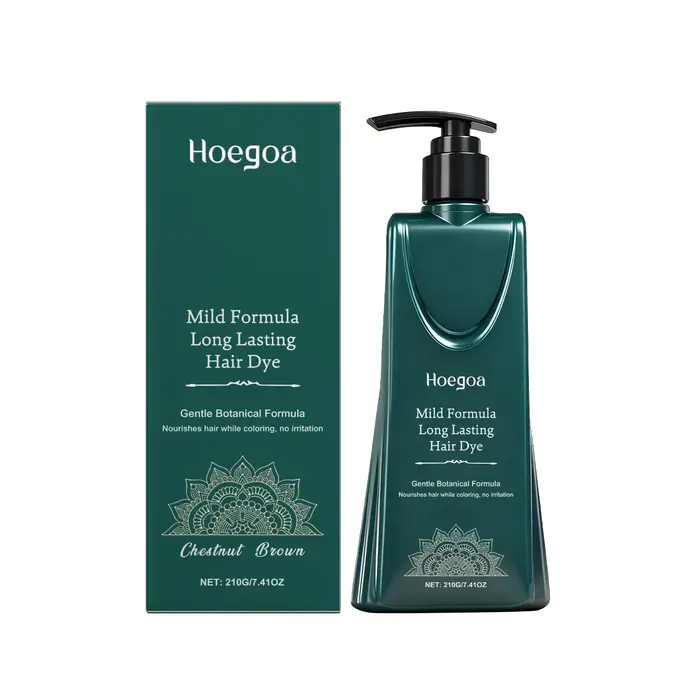 Shampoo assombrissant pour cheveux à base de plantes, crème colorante pour cheveux pour couvrir les 
