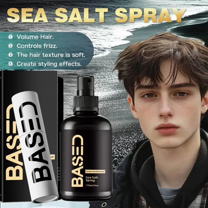 BASDE Spray capillaire au sel de mer longue durée ajoute un volume de texture instantanée pour hommes et femmes