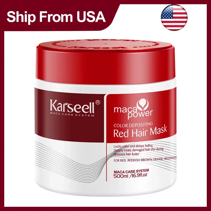Karseell 500 ml déposant la couleur masque pour cheveux rouges revitalisant stimulant