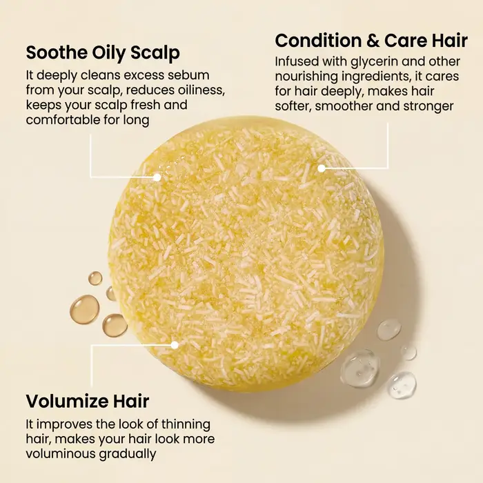 1 pièce Shampoing Solide au Gingembre pour Soin Capillaire