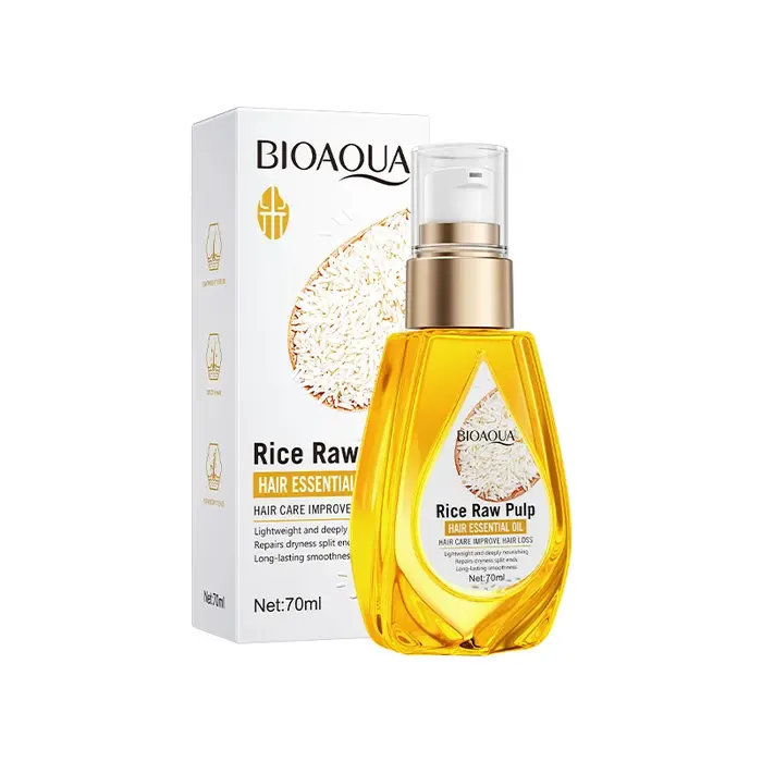 Huile essentielle pour les cheveux à base de purée de riz