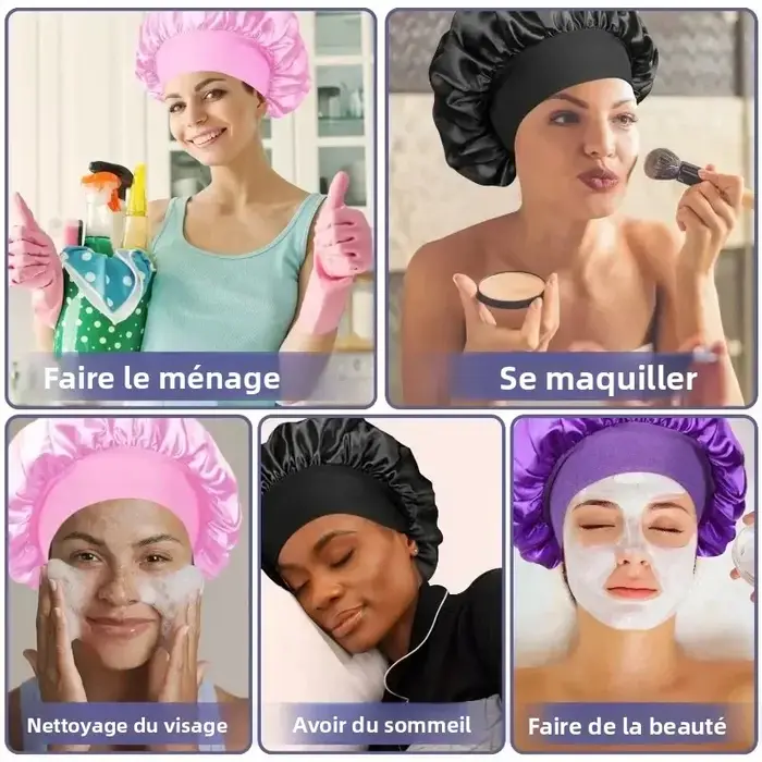Bonnet doublé en Satin de soie douce