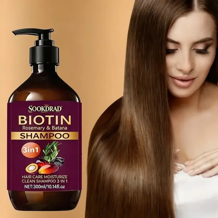 Shampoo 3-en-1 à la biotine avec romarin et batana