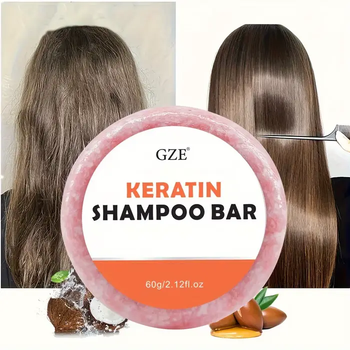 Savon en barre de shampoing à la kératine – Épaississement en salon pour cheveux secs