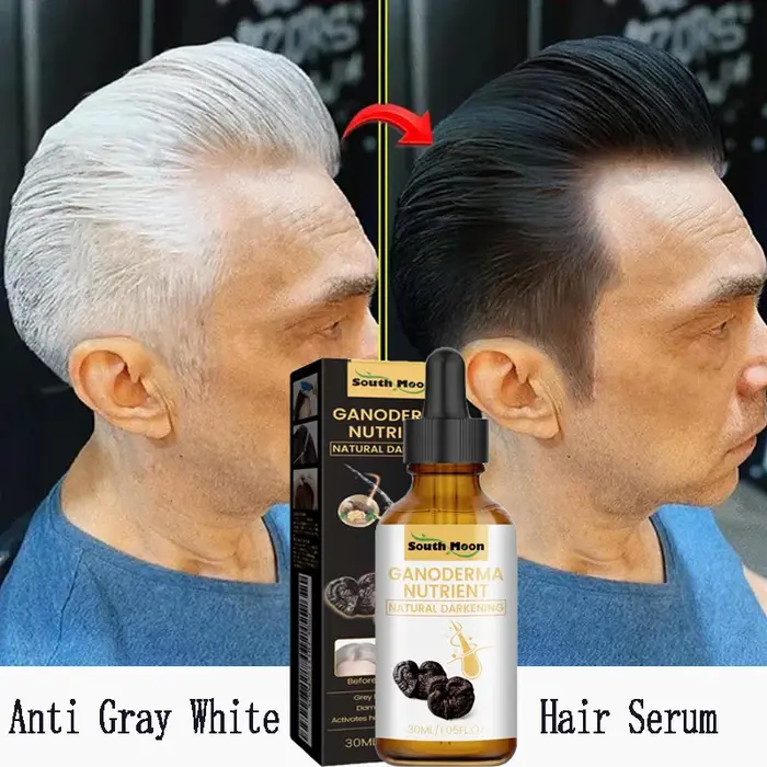 Sérum liquide anti-gris et blanc pour hommes et femmes, produit anti-perte de cheveux, réparation de