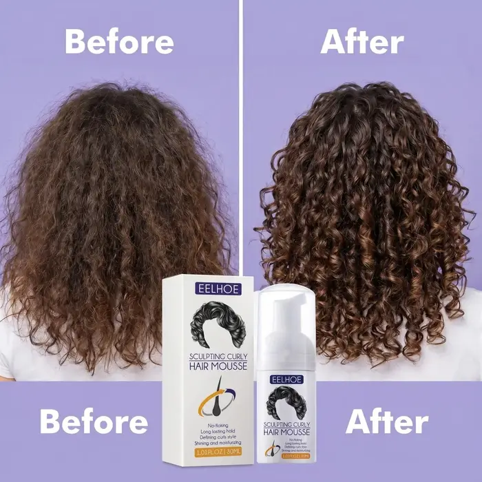 Mousse coiffante pour cheveux bouclés