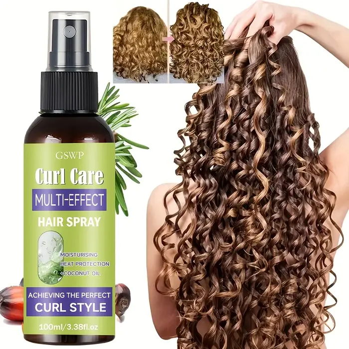GSWP Spray Traitant Boucles Hydratation Intense, Lisse les Frisottis et Convient aux Cheveux Secs, A