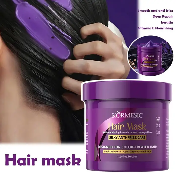 Masque capillaire à la kératine magique pour réparation rapide des cheveux abîmés et crépus