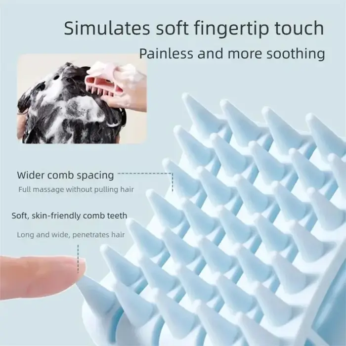 Brosse de massage en silicone pour shampoing