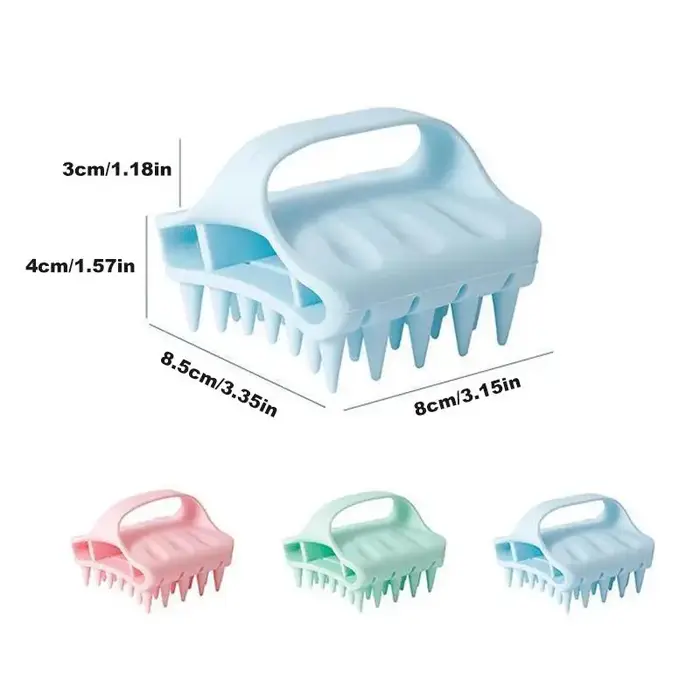✦ Brosse de massage en silicone pour le cuir chevelu