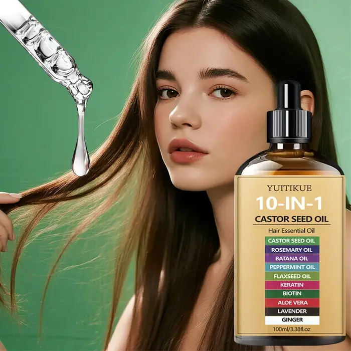 YUITIKUE Huile capillaire 10-en-1 - Formule multi-bénéfices aux huiles naturelles, pour des cheveux 