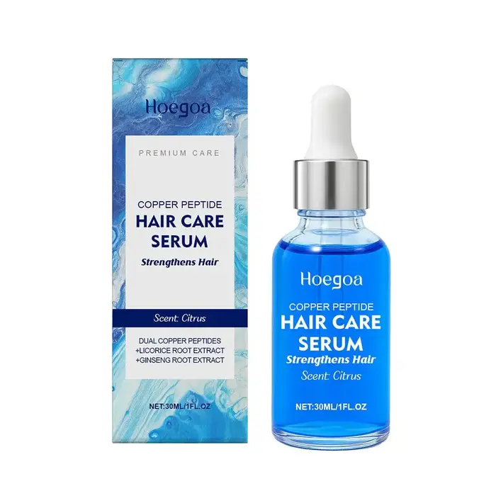 Sérum aux peptides de cuivre 30 ml pour la croissance des cheveux, sérum densifiant aux biotine et a
