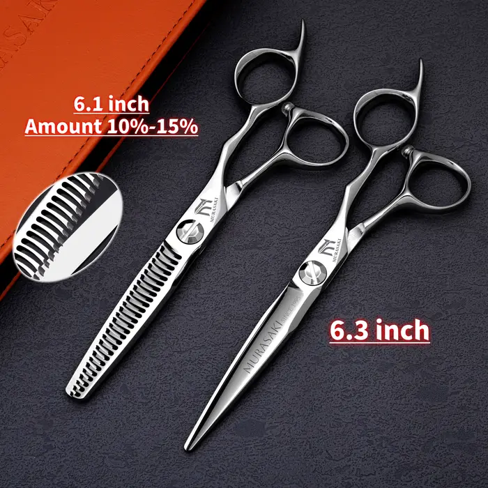 MURASAKI Ensemble de ciseaux de barbier CNC de qualité supérieure, accessoires de barbier en acier j