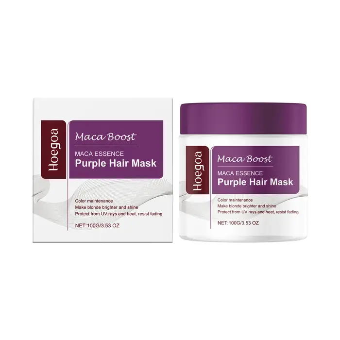 Masque capillaire violet hydratant, renforce la Protection de la couleur des cheveux, réduit les dom
