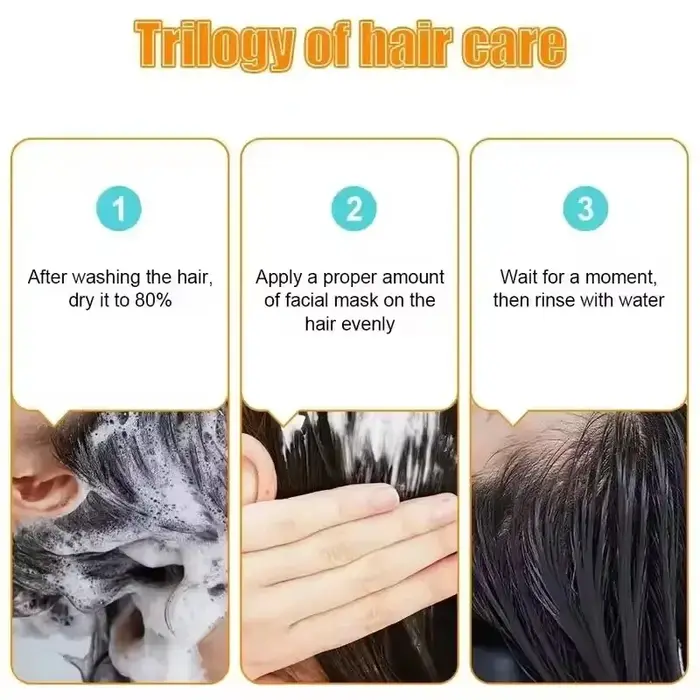 Masque capillaire à la kératine magique au riz, réparation en 5 secondes des cheveux crépus endommagés, doux, lisse, brillant, hydratant, nourrissant, soin des racines
