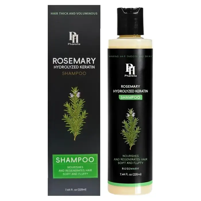 Shampoing à la menthe et au romarin pour épaissir les cheveux, shampoing volumisant naturel à base d