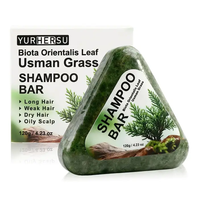 Usman Herbe Shampoo Bar pour la croissance des cheveux, anti-chute, contrôle de l'huile, barre de sa