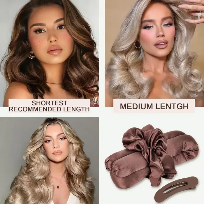 Bigoudi sans chaleur, sommeil en Satin doux
