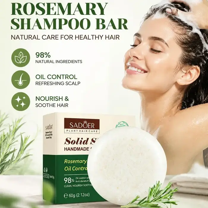 Savon Solide au Romarin pour Cheveux – Contrôle du Sébum