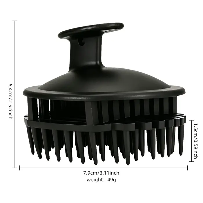 Peigne de massage pour cheveux en silicone