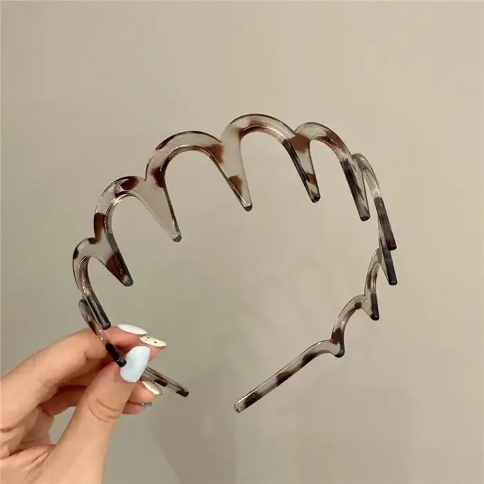 Femmes coréennes peigne à cheveux bandeau en plastique U forme cerceaux de cheveux dents fixes antid