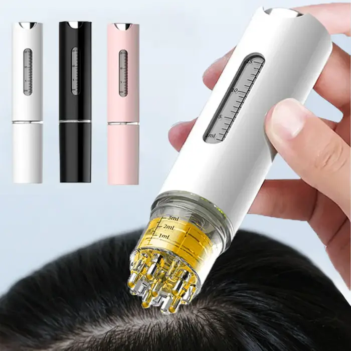 Peigne liquide applicateur d'huile capillaire, masseur de cuir chevelu, Mini peigne de Massage, huile essentielle, guidage liquide, Anti-perte de cheveux, 5/15ml