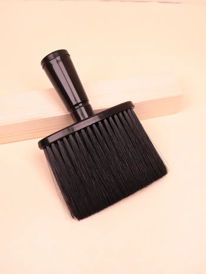 1 brosse à cheveux pour le cou, brosse noire de nettoyage doux pour le visage, adaptée aux coiffeurs