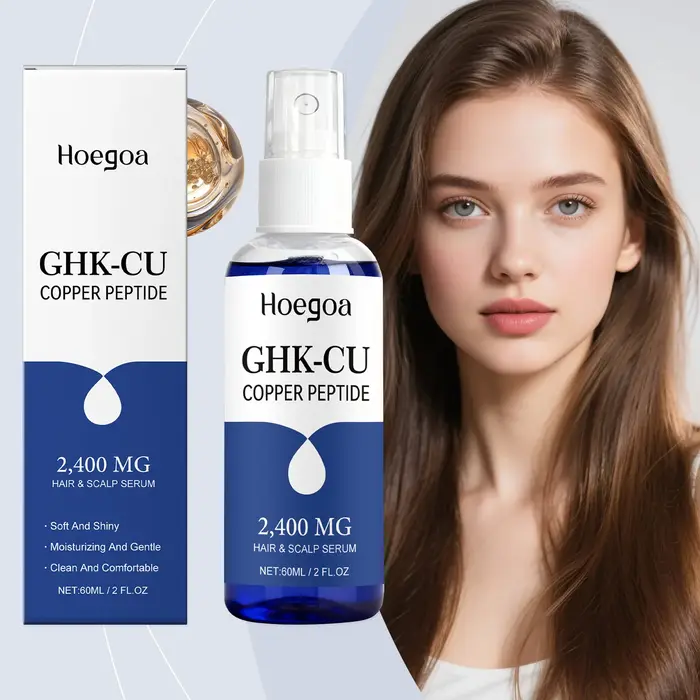 Sérum capillaire et pour le cuir chevelu au peptide de cuivre, léger, hydratant, rafraîchissant, non
