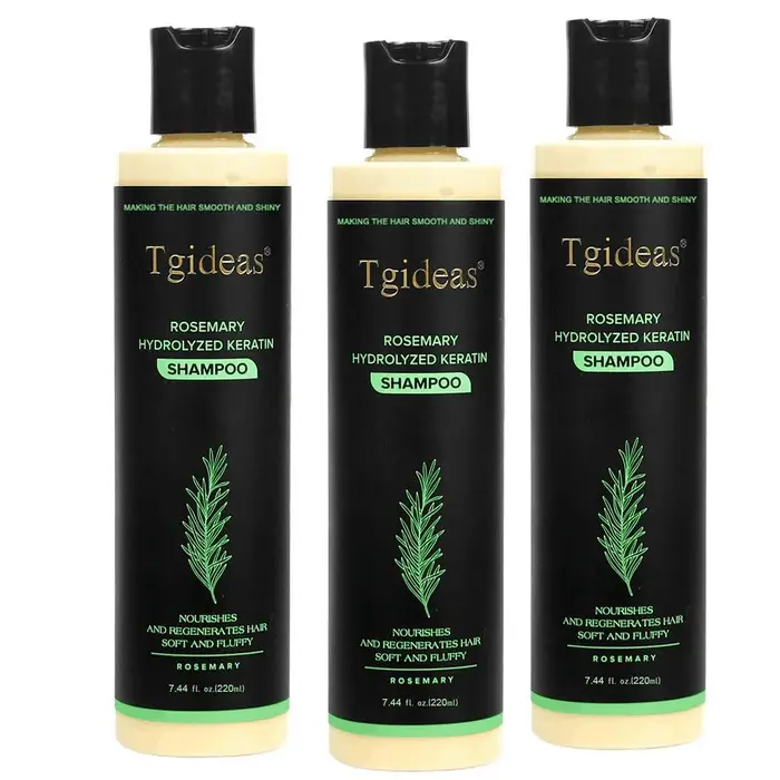 Shampooing pour la croissance des cheveux à l'huile de romarin biologique