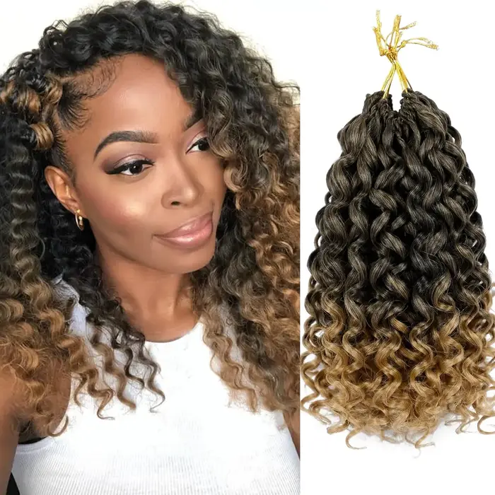 Synthétique court GoGo Curl Crochet cheveux pour femmes plage